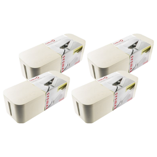 SYSmAX 延長線收納盒 L號 400 x 164 x 136mm, 象牙色, 4個