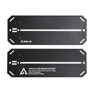 ANGLE 調整型天板2片組 黑色 附束帶、六角墊片、圓形鎖片 露營收納配件, 1組, 1層