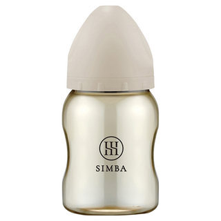 Simba 小獅王辛巴 蘊蜜鉑金PPSU寬口防脹氣奶瓶 新生適用, 杏茶, 200ml, 1瓶