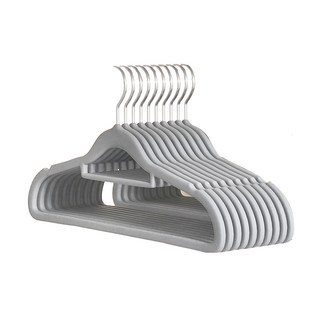 mohe 木暉居家 植絨衣架 80g, 灰色, 100個