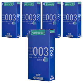 Okamoto 岡本 003RL超潤滑保險套, 6入, 5盒