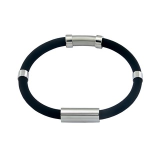 上手家居 鈦鋼磁石防靜電手環/運動手環 男款, 黑色, 1個