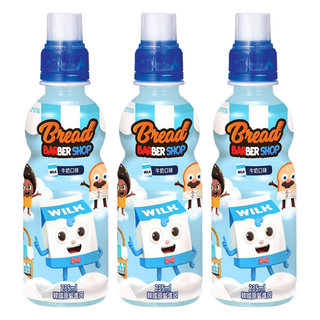 LOTTE 樂天 Bread Barber Shop 牛奶味飲料, 235ml 韓國原裝進口, 3瓶