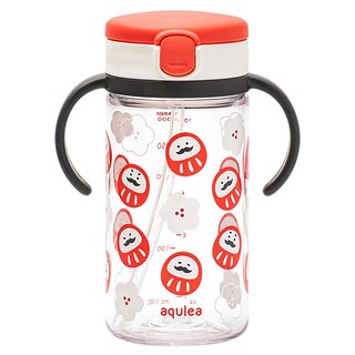 Richell 利其爾 兒童隨身吸管水杯 全配件可拆洗, 福氣翁 紅色, 320ml, 1個