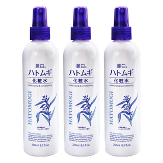 KUMANO 熊野油脂 麗白薏仁化妝水噴霧 250ml, 高保濕成分w透明質酸+膠原蛋白, 敏感肌適用, 3瓶