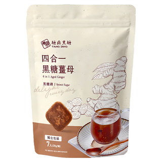 糖鼎 黑糖磚 四合一黑糖薑母 獨立包裝, 30g, 7包, 1袋