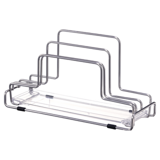 ASVEL 3層砧板架 26.2x9.4x14.2cm 耐腐蝕性強 附防滑墊, 不銹鋼, 1個