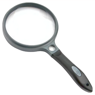 CARSON 卡薾紳 Sure附套聚焦放大鏡 2x手持 帶柔軟觸感SureGrip飾面, 1個