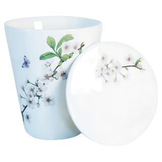 BELUZ casa Bride 附蓋馬克杯 陶瓷杯 耐熱100°C, 花卉圖案, 1個