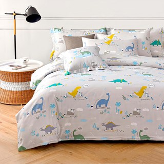 LoveCity 寢城之戀 吸濕排汗萊賽爾天絲 四季兒童小涼被, 恐龍地圖