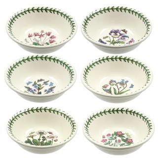 Portmeirion 波特玫琳恩 花卉萬用碗套裝, 三色堇 + 雛菊 + 鱗腺杜鵑 + 沼澤勿忘草 + 仙客來花 + 石蠶葉婆婆納, 6個