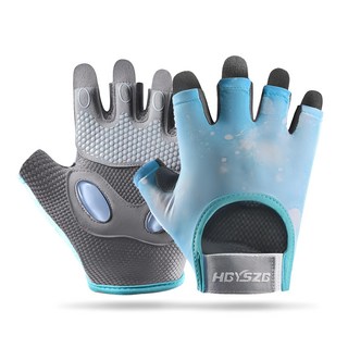 HBYSZB 運動健身耐磨手套, 星空藍, 1雙