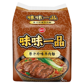 味丹 味味一品 原汁珍味牛肉麵 185g, 3包