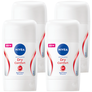 NIVEA 妮維雅 止汗爽身乳膏 乾適活力, 50ml, 4件