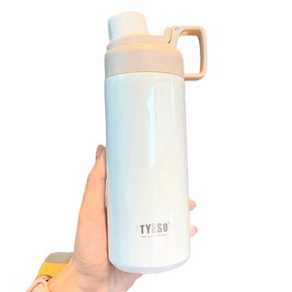 TYESO 泰碩 幻彩系列 319運動保溫壺, 白色, 600ml, 1個