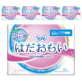 SOFY 蘇菲 日本原裝進口 敏感肌衛生棉 日用量多 無翼型, 21cm, 32片, 5包
