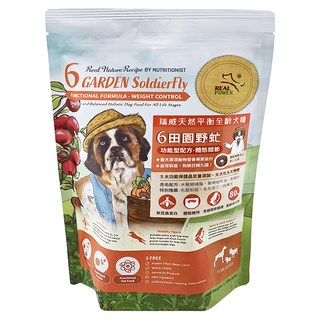 REAL POWER 瑞威 天然平衡全齡犬糧 6號田園野虻 2kg, 植物蛋白, 500g, 1包