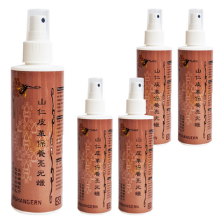 山仁 皮革保養亮光蠟, 德國蜂蠟配方, 水性配方, 清潔保養, 250ml, 5瓶