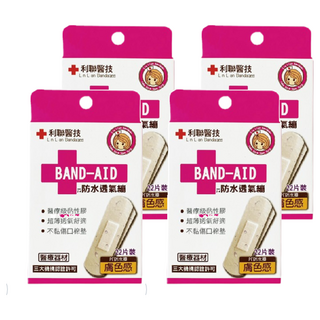 利聯醫技 防水舒適繃 膚色, 22片, 4盒