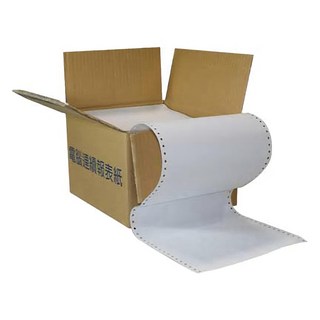 電腦連續報表紙 1P 全白 全頁 雙切 (9.5 x 11), 1盒