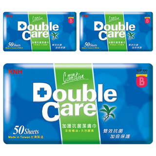 康乃馨 Double Care 加護抗菌潔膚巾, 1入, 3包