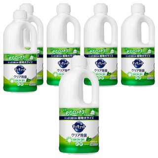 Kao 花王 Cucute 珂珂透 餐具洗碗精補充瓶 濃縮配方 強力除菌, 1.25L, 6瓶