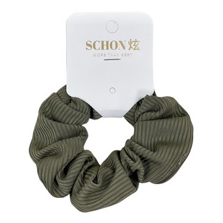 SCHÖN 莫蘭迪針織髮圈, 1件, 綠色
