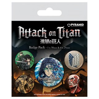 Pyramid International 進擊的巨人 第四季 角色徽章組 收藏紀念, 1入