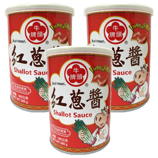 牛頭牌 紅蔥醬, 選用進口芥花油, 無動物油脂, 不添加防腐劑、人工色素, 360g, 3罐