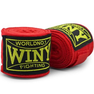 WINY 防止手腕受傷拳擊手綁帶, 紅色, 2入