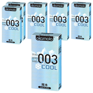 okamoto 岡本 003 COOL冰炫極薄保險套, 10個, 6盒