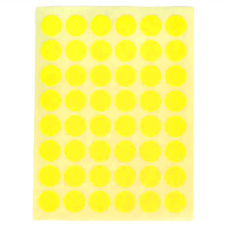 華麗牌 彩色標籤 WL-203Y 12mm, 8640張, 1盒, 黃色