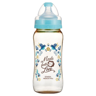 Simba 小獅王辛巴 桃樂絲 PPSU寬口葫蘆大奶瓶 3個月以上, 天藍色, 360ml, 1瓶
