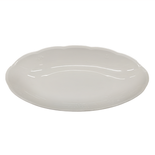 浮雕桔梗長皿, 白, 32 x 17.8 x 4.8cm, 1個