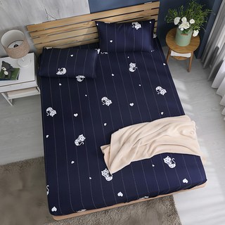 Ishur 伊舒爾 雲絲棉床包枕套3件組 床包 + 枕套 2個