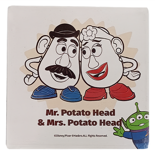 收納王妃 玩具總動員方形陶瓷吸水杯墊, 蛋頭夫妻, 1個