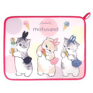 貓福珊迪 碗盤吸水墊 加厚款, 41 x 31cm, 懶兔 粉色, 1個