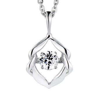 CROSSFOR 項鍊 Dancing Stone系列 純銀懸浮閃動項鍊 無限的愛