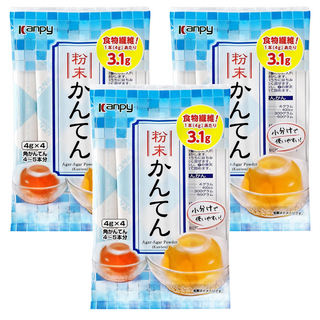 Kanpy 加藤產業 寒天粉 食物纖維 小分裝, 16g, 3袋