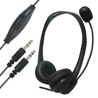 ziya 智雅科技 辦公商務專用 頭戴式耳機 原廠保固 附麥克風 雙耳 3.5mm插頭/介面, MDIA-93000004-02, 黑色