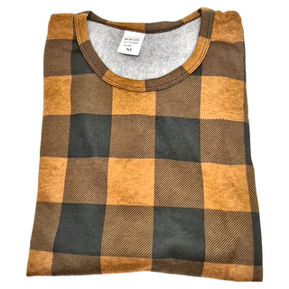 MI MI LEO 男款 時尚刷毛經典格紋機能服