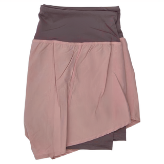 假兩件防走光透氣速乾修長比例運動短褲, 80%聚酯纖維 20%氨綸, XL, 粉色