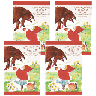 novopin 童話森林入浴劑 小紅帽, 含蘋果果實及蜂王乳萃取精華成分, 充滿新鮮現摘的蘋果香氛, 50g, 4包