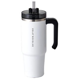 OSLO Revolve 把手隨行杯 雙層不銹鋼保溫杯 900ml, 白色, 1個