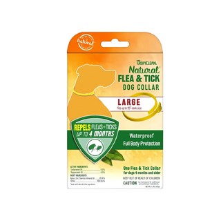 TROPICLEAN 蚤蜱逃 驅蚤頸圈, 大型犬用，純天然精油製成，防水設計，維持長達4個月, Yellow, 1個
