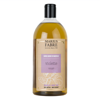 MARIUS FABRE 法鉑馬賽肥皂 香氛液體皂 紫羅蘭 ｜天然植物油基底 溫和潔淨 法國原裝進口, 1L, 1瓶