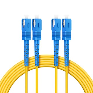 Neon 台灣霓虹 電信級SC-SC單模雙芯全雙工光纖跳線, 黃色, 1m, 1條