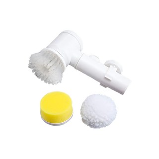 省力免沾手萬用清潔刷組 一鍵啟動深層清潔 可更換PP、海綿、羊羔絨三種刷頭 附贈掛鉤方便收納, 1組