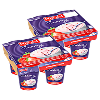 Pascual 帕斯夸 Creamy 草莓果粒優格 (125公克x4), 500g, 2組