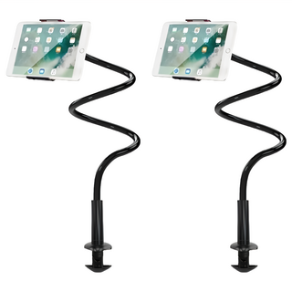 懶人手機架 升級款, 手機/平板通用, 360°旋轉, 角度可調, 單一商品, 黑色, 2個